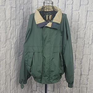 NIKKEN Green and Tan‎ Zip up Warm Up Men's Jacket Medium